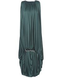 Loewe - Silk Draped Dress - Lyst