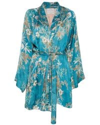 forte_forte - Printed Satin Kimono - Lyst