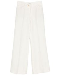 Closed - Linen Blend Trousers - Lyst