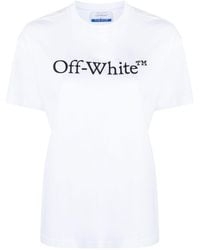Off-White c/o Virgil Abloh - Bookish Big Logo-Print Cotton T-Shirt - Lyst