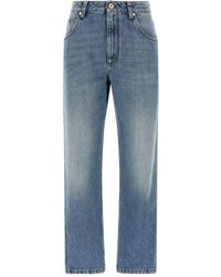 Brunello Cucinelli - Straight Denim Cotton Jeans - Lyst