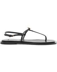 TOTEME - T-Strap Leather Sandals - Lyst