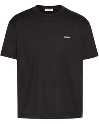 Valentino - Logo Cotton T-shirt - Lyst
