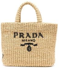 Prada - Crochet Small Shopping Bag - Lyst