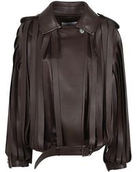 Loewe - Leather Belted Jacket - Lyst