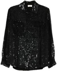 P.A.R.O.S.H. - Camicia Con Paillettes - Lyst