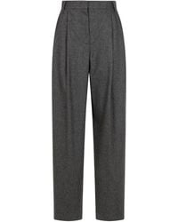 Emporio Armani - Wool Checked Trousers - Lyst