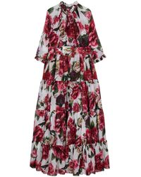 Samantha Sung - Floral-print Cotton Dress - Lyst