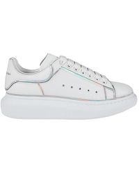Alexander McQueen Hologram Piping Heel Tab Wedge Sole Sneake Sneakers - White