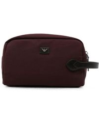 Emporio Armani - Logo-Plaque Wash Bag - Lyst