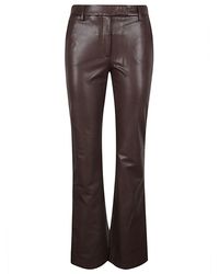 True Royal - Faux Leather Flared Trousers - Lyst