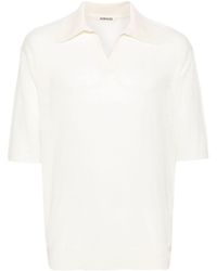 AURALEE - Wool And Silk Blend Polo Shirt - Lyst