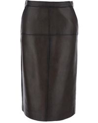 P.A.R.O.S.H. - P.A.R.O..H. Leather Midi Skirt - Lyst
