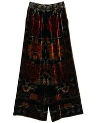 Pierre Louis Mascia - Printed Wide-Leg Trousers - Lyst