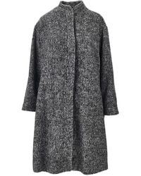 Emporio Armani - Wool Blend Coat - Lyst