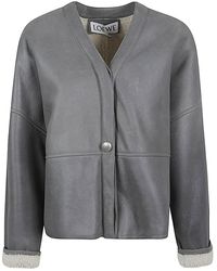 Loewe - Pebble Leather Jacket - Lyst