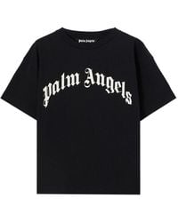 Palm Angels - Curved Logo Regular Tee - Lyst