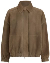 Brunello Cucinelli - Leather Jacket - Lyst