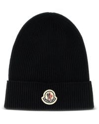 Moncler - Logo Wool Beanie - Lyst