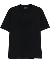 Emporio Armani - Textured Finish T-Shirt - Lyst