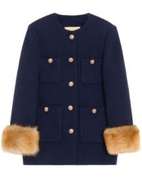Valentino - Wool Caban Coat - Lyst