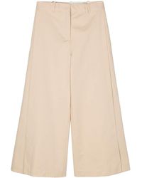 Semicouture - Wide-leg Cotton Trousers - Lyst