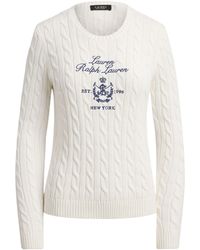 Polo Ralph Lauren - Sweater With Braids And Embroidery - Lyst