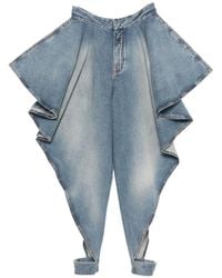 Alaïa - Panelled Denim Jeans - Lyst