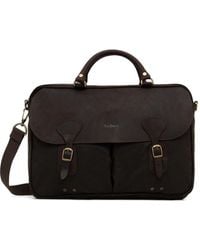 Barbour - Waxed Leather Briefcase - Lyst