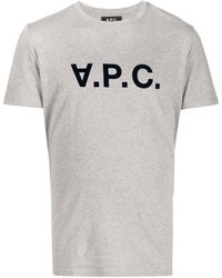 A.P.C. - T-shirts And Polos Grey - Lyst