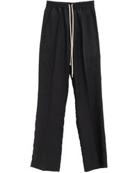 Rick Owens - Drawstring Cotton Trousers - Lyst