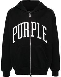 Purple Brand - Collegiate Zip-up Hoodie - Lyst