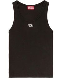 DIESEL - Logo Cotton Tank Top - Lyst