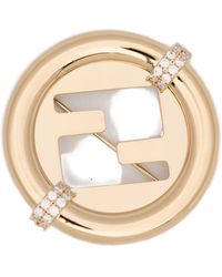 Fendi - Ever Round Brooch - Lyst
