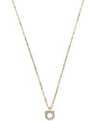 Ferragamo - Gancini Crystal Necklace - Lyst