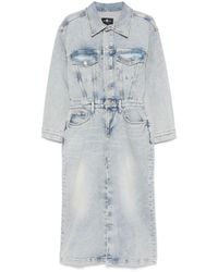 7 For All Mankind - Denim Long Dress - Lyst