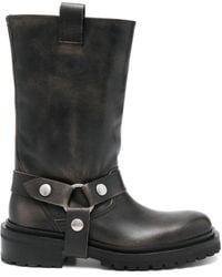 Golden Goose - Distressed Leather Kurt Boots With Accents - Lyst