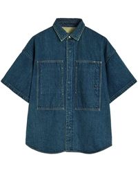 Jil Sander - Camicia Denim Con Chiusura Nascosta - Lyst