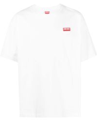 KENZO - T-shirt girocollo con applicazione - Lyst