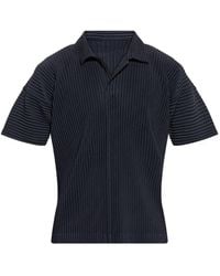 Homme Plissé Issey Miyake - Pleated Polo Shirt - Lyst