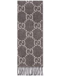 Sciarpa in lana GG con stampa Fake-Not di Gucci da Uomo | Lyst