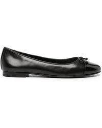 Tory Burch - Bow Leather Ballet Flats - Lyst