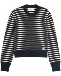 Ami Paris - Wool And Cotton Blend Sailor Sweater - Lyst