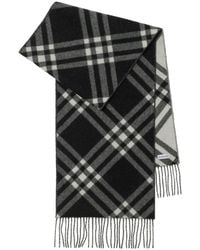 Burberry - Check Cashmere Scarf - Lyst