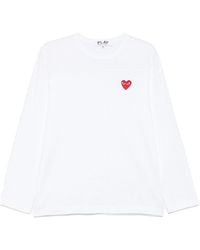COMME DES GARÇONS PLAY - Comme Des Garcons Heart Cotton T Shirt - Lyst