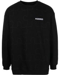 Pleasures Pieces Reflective Crewneck Sweatshirt - Black