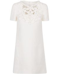 Valentino - Embroidered Silk Dress - Lyst