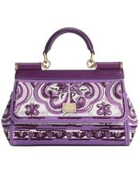 Dolce & Gabbana - Sicily Small Leather Handbag - Lyst