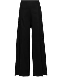 Alysi - Linen And Cotton Trousers - Lyst