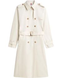 Tommy Hilfiger - Tone Button Slim Trench Coat - Lyst